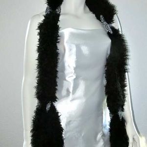 Silver Fur Glamour - Kettenschal