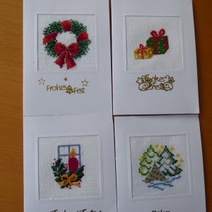 Weihnachtskarten Kreuzstich