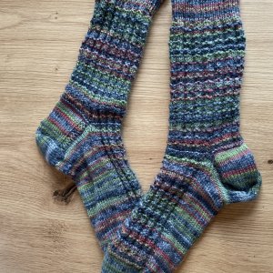 Socken mit Struktur