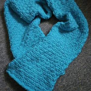 Blauer Schal