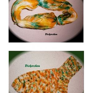 Socken aus selbstgefärbter Wolle