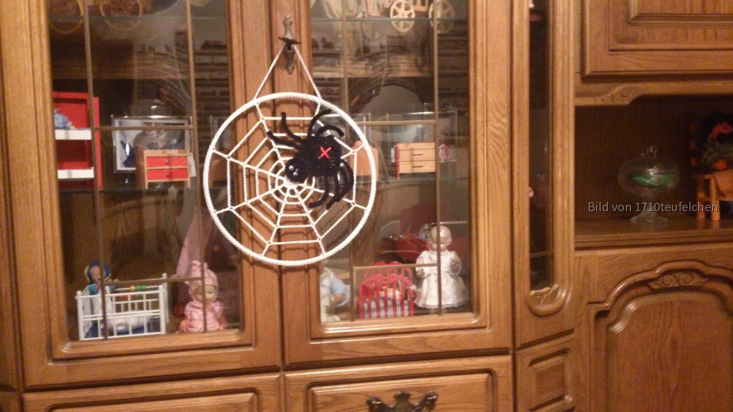 Fensterbild Spinnennetz